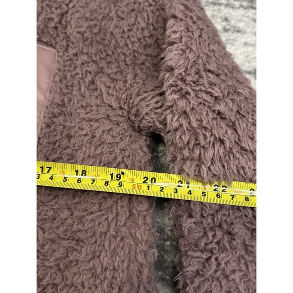 Abercrombie & Fitch Soft A&F Sherpa Pullover Sweatshirt Outdoor Mauve Medium - Picture 8 of 11